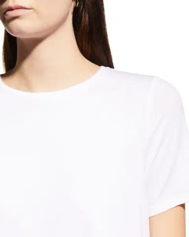 Eileen Fisher Crewneck Short-Sleeve Stretch Jersey Top | Thumbnail 5