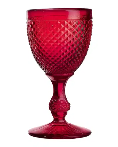 Vista Alegre Bicos Red Water Goblet Glass | Thumbnail 1