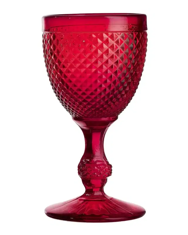 Vista Alegre Bicos Red Water Goblet Glass