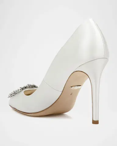 BADGLEY MISCHKA Cher Satin Buckle Cocktail High-Heel Pumps | Thumbnail 4 BADGLEY MISCHKA Cher Satin Buckle Cocktail High-Heel Pumps | Thumbnail 4