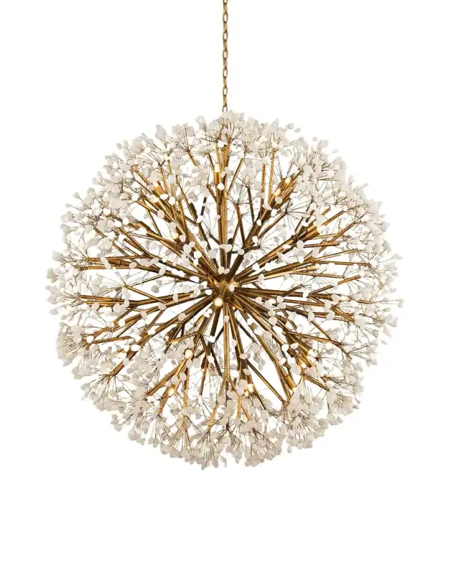 John-Richard Collection 43.5" Spherical 30-Light Quartz Chandelier