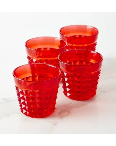 Mario Luca Giusti Palazzo Red Tumblers, Set of 4 | Thumbnail 2