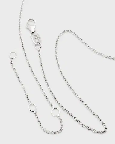 Neiman Marcus Diamonds 18k White Gold Large Single-Prong Smiley Diamond Necklace | Thumbnail 3