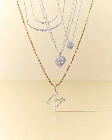 Neiman Marcus Diamonds 18k White Gold Large Single-Prong Smiley Diamond Necklace | Thumbnail 4