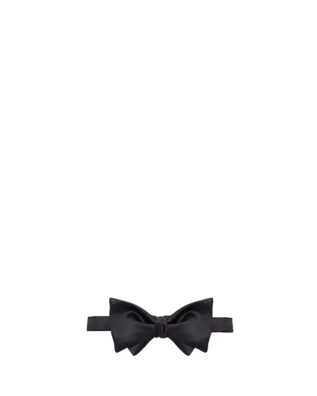 Basic Solid Silk and Cotton Bow Tie