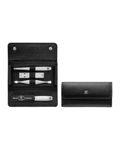 Zwilling Beauty Premium 5-Piece Travel Set with Snap Fastener Case, Black | Thumbnail 1