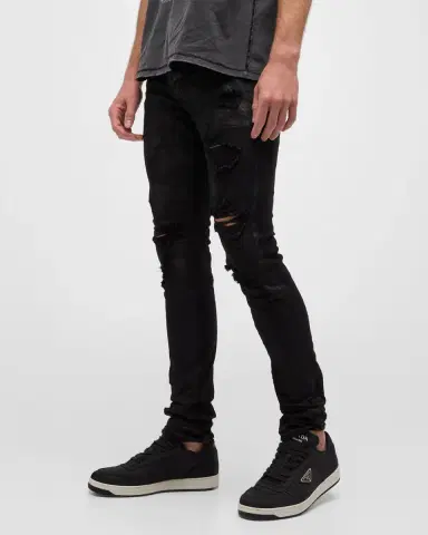 PURPLE Men's Oil Spill Skinny Jeans | Thumbnail 6 PURPLE Men's Oil Spill Skinny Jeans | Thumbnail 6