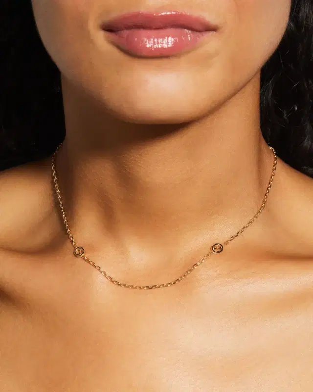 Interlocking G 18k Gold Chain Necklace
