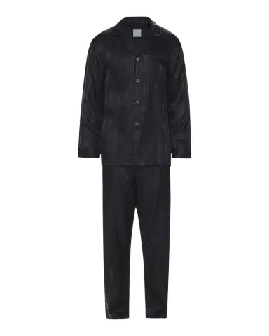 Majestic International Men's Herringbone Striped Silk Pajama Set | Thumbnail 1 Majestic International Men's Herringbone Striped Silk Pajama Set | Thumbnail 1
