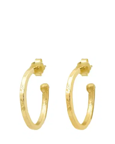 Jennifer Meyer 18k Small Hammered Bangle Hoop Earrings | Thumbnail 1 Jennifer Meyer 18k Small Hammered Bangle Hoop Earrings | Thumbnail 1