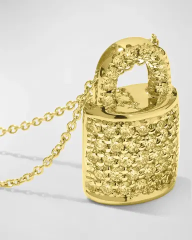 Roberto Coin Diamond Lock Tiny Treasure Necklace | Thumbnail 2