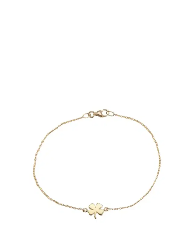 Jennifer Meyer 18k Yellow Gold Mini Clover Chain Bracelet