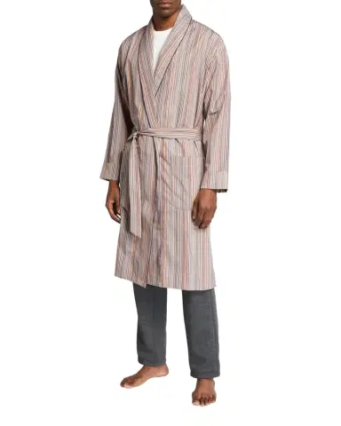 Paul Smith Men's Multi-Stripe Cotton Robe | Thumbnail 1