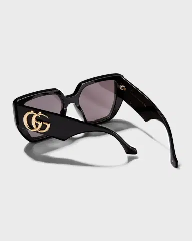 Gucci Oversized Square Acetate Sunglasses | Thumbnail 2