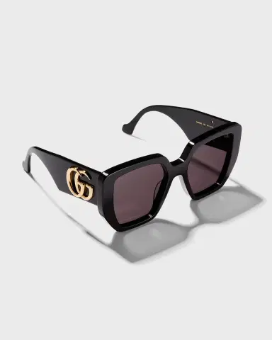 Gucci Oversized Square Acetate Sunglasses | Thumbnail 3