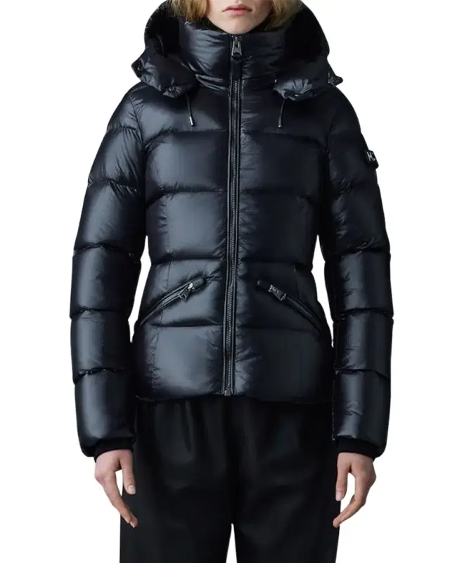 Madalyn Lustrous Light Down Jacket with Hood