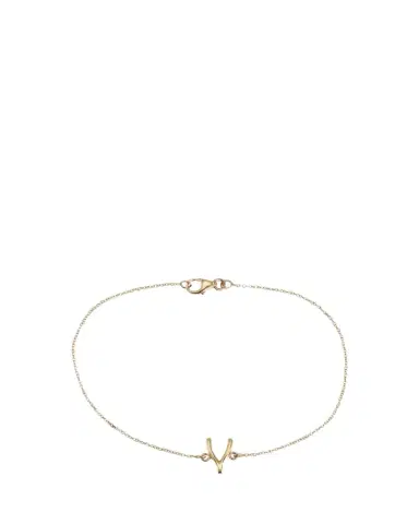 Jennifer Meyer 18k Gold Mini Wishbone Chain Bracelet on a 14k Chain | Thumbnail 1