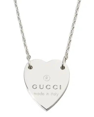 Gucci Engraved Heart Trademark Necklace | Thumbnail 1