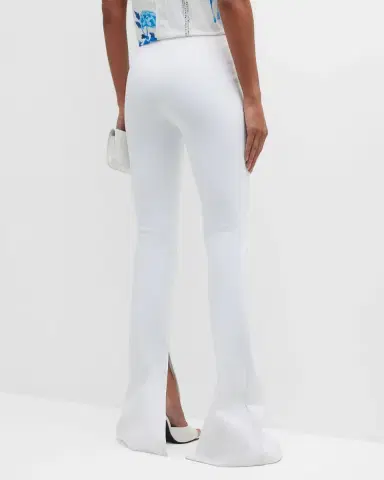 Adam Lippes Neoprene Slit-Cuff Flare Pants | Thumbnail 2 Adam Lippes Neoprene Slit-Cuff Flare Pants | Thumbnail 2