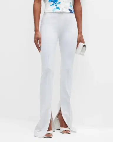 Adam Lippes Neoprene Slit-Cuff Flare Pants | Thumbnail 3 Adam Lippes Neoprene Slit-Cuff Flare Pants | Thumbnail 3