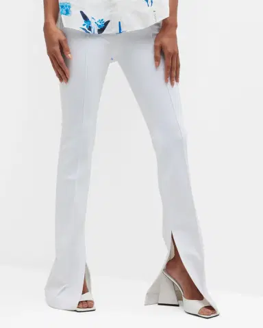 Adam Lippes Neoprene Slit-Cuff Flare Pants | Thumbnail 7 Adam Lippes Neoprene Slit-Cuff Flare Pants | Thumbnail 7