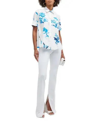 Adam Lippes Neoprene Slit-Cuff Flare Pants | Thumbnail 1 Adam Lippes Neoprene Slit-Cuff Flare Pants | Thumbnail 1
