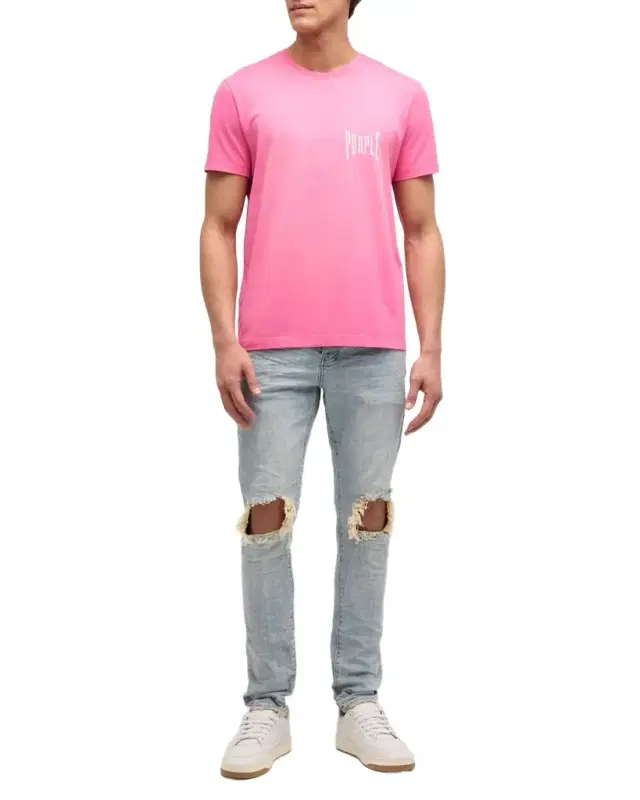 Men 's P002 Light Indigo Blowout Slim Jeans