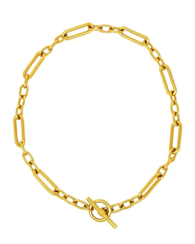 Gold Oval Link Chain Necklace