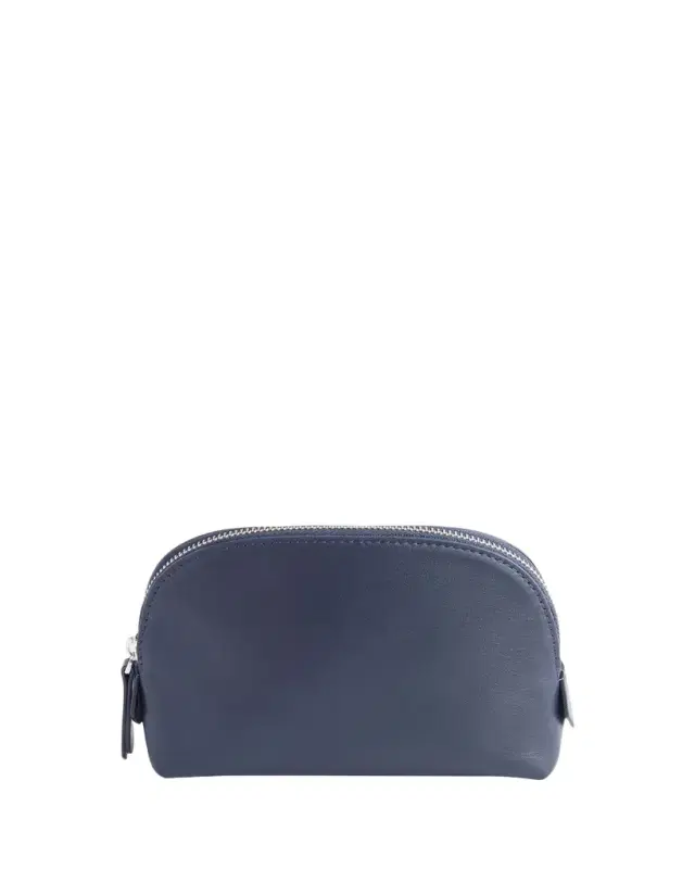 ROYCE New York Monogrammed Compact Leather Cosmetic Bag, Personalized
