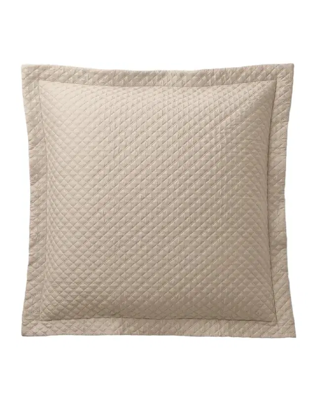 Quilted Sateen Argyle European Sham