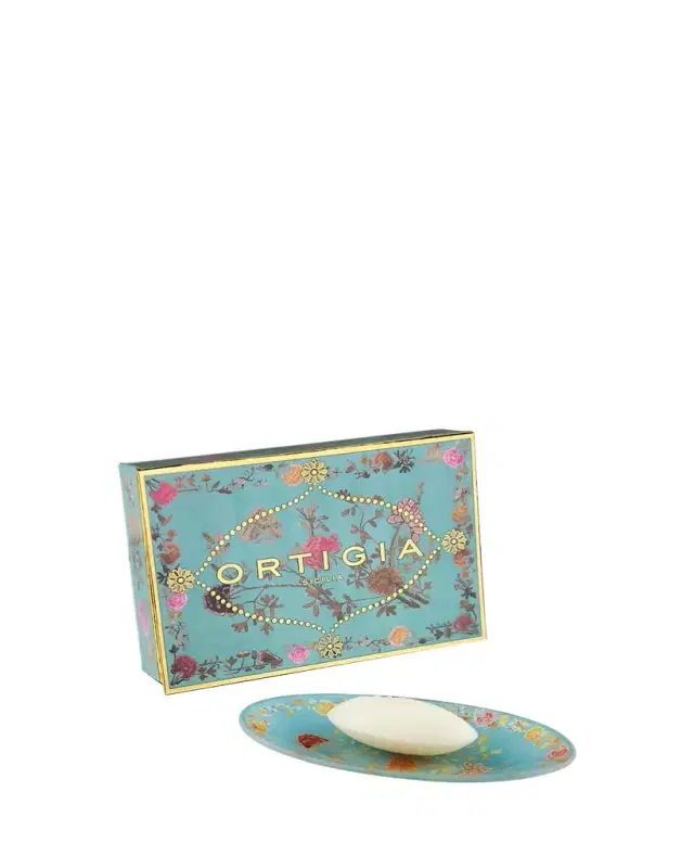 Ortigia Florio Glass Plate & Soap Set