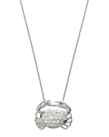 Roberto Coin Crab Tiny Treasures Necklace in White Gold | Thumbnail 1 Roberto Coin Crab Tiny Treasures Necklace in White Gold | Thumbnail 1