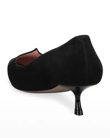 Roger Vivier I Love Vivier Suede Kitten-Heel Pumps | Thumbnail 3 Roger Vivier I Love Vivier Suede Kitten-Heel Pumps | Thumbnail 3