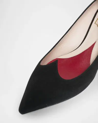 Roger Vivier I Love Vivier Suede Kitten-Heel Pumps | Thumbnail 5 Roger Vivier I Love Vivier Suede Kitten-Heel Pumps | Thumbnail 5