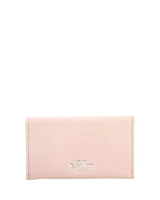 ROYCE New York Monogrammed Leather Envelope Style Card Holder, Personalized