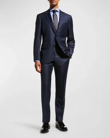 Canali Men's Solid Wool Two-Piece Suit | Thumbnail 2