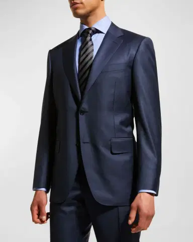 Canali Men's Solid Wool Two-Piece Suit | Thumbnail 4