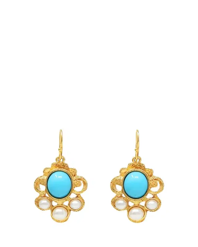 Ben-Amun Turquoise Fishhook Earrings