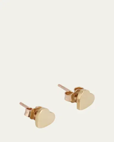 Jennifer Meyer 18k Plain Heart Stud Earrings | Thumbnail 3