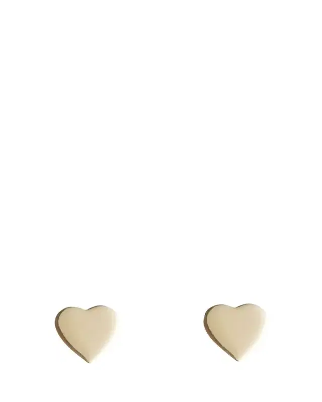 Jennifer Meyer 18k Plain Heart Stud Earrings