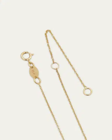 Zoe Lev Jewelry 14k Gold Asymmetrical Initial and Bezel Diamond Necklace | Thumbnail 4 Zoe Lev Jewelry 14k Gold Asymmetrical Initial and Bezel Diamond Necklace | Thumbnail 4