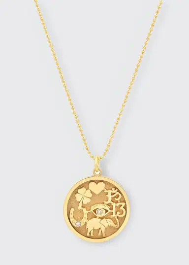 Jennifer Meyer 18k Good Luck Pendant Necklace with Diamonds | Thumbnail 5 Jennifer Meyer 18k Good Luck Pendant Necklace with Diamonds | Thumbnail 5