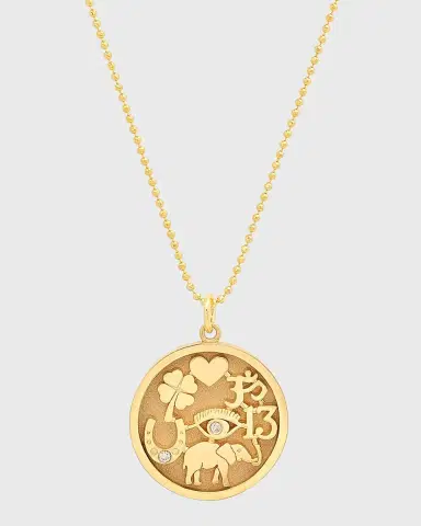 Jennifer Meyer 18k Good Luck Pendant Necklace with Diamonds | Thumbnail 7 Jennifer Meyer 18k Good Luck Pendant Necklace with Diamonds | Thumbnail 7