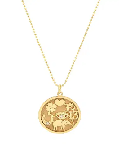 Jennifer Meyer 18k Good Luck Pendant Necklace with Diamonds | Thumbnail 1 Jennifer Meyer 18k Good Luck Pendant Necklace with Diamonds | Thumbnail 1