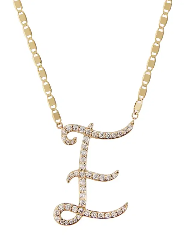 14K Gold Malibu Diamond Initial Necklace