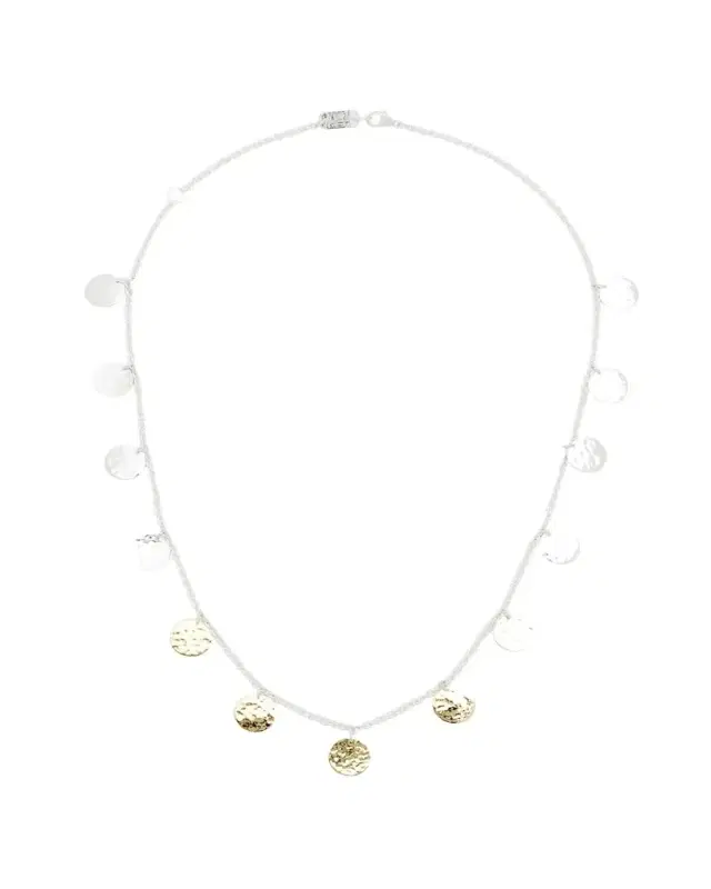 Ippolita Hammered Paillette Disc Necklace in Chimera