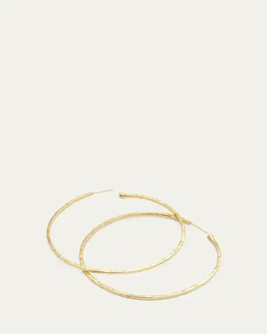 Jennifer Meyer Medium Hammered Bangle Hoop Earrings | Thumbnail 3