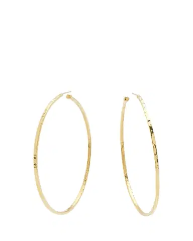 Jennifer Meyer Medium Hammered Bangle Hoop Earrings | Thumbnail 1
