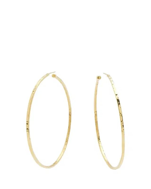 Jennifer Meyer Medium Hammered Bangle Hoop Earrings