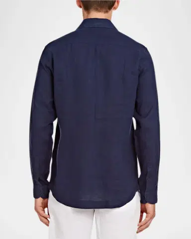Orlebar Brown Men's Giles Smart Linen Sport Shirt | Thumbnail 2